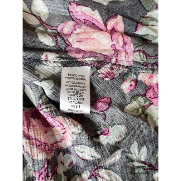 Umgee Women's Grey Floral Mid Dress - Picture 7 of 7